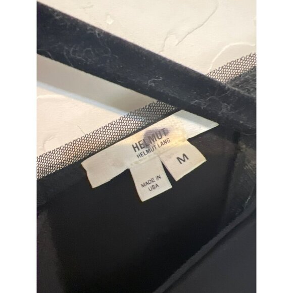 Helmut Lang Sz M Little Black Dress Tank Dress Bodycon Back Zipper Entry - Picture 3 of 8